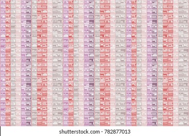 Large detailed background of residential and commercial building