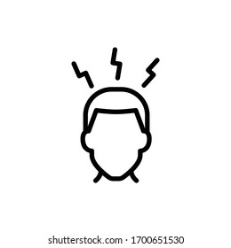 Large and detailed headaches vector icon illustrations. Pixel perfect. 