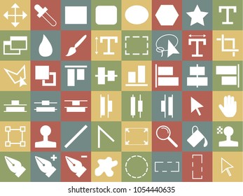 Large and detailed icon set of design tools