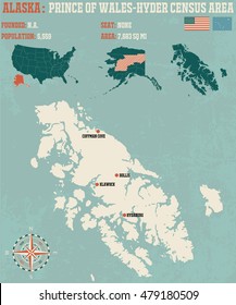 Large And Detailed Infographic Of The Prince Of Walesâ??Hyder Census Area In Alaska