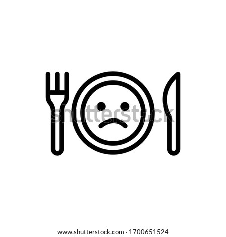 Large and detailed loss of appetite vector icon illustrations. Pixel perfect. 