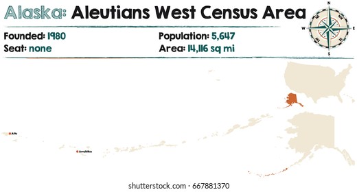 Large And Detailed Map Of Aleutians West Census Area In Alaska.