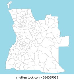 A large and detailed map of Angola with all provinces and regions.