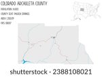 Large and detailed map of Archuleta County in Colorado, USA.