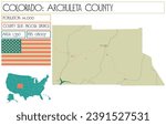 Large and detailed map of Archuleta County in Colorado USA.