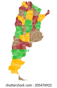 A large and detailed map of Argentina with all provinces and main cities.