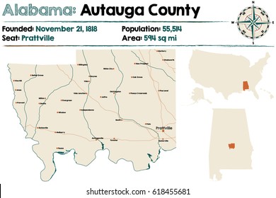 Large Detailed Map Autauga County 260nw 618455681 