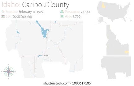 Große und detaillierte Karte der Karibik in Idaho, USA.
