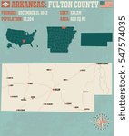 Large and detailed map of Fulton County in Arkansas.