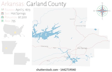 Large Detailed Map Garland County 260nw 1442719040 
