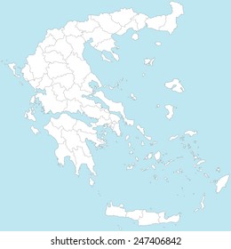 A large and detailed map of Greece with all provinces, counties, regions and islands.