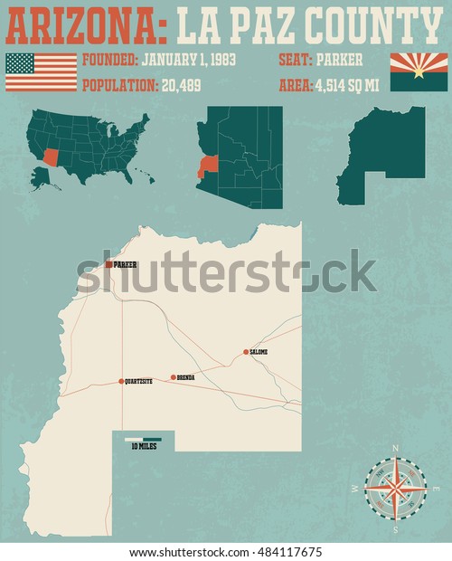 Large Detailed Map Infographic La Paz Stock Vector (Royalty Free ...