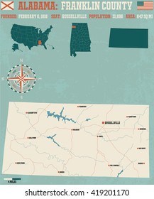 Large and detailed map and infos about Etowah County in Alabama