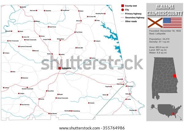 Large Detailed Map Infos About Chambers Stock Vector (Royalty Free ...