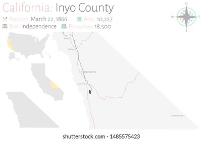 19 Inyo County Map Images Stock Photos Vectors Shutterstock Large Detailed Map Inyo County 260nw 1485575423