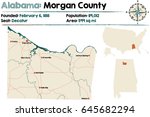 Large and detailed map of Morgan County in Alabama.