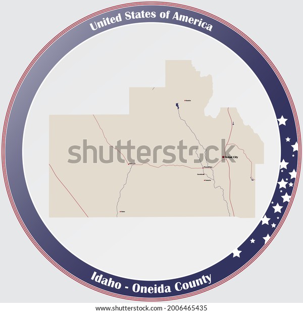 Large Detailed Map Oneida County Idaho Stock Vector (Royalty Free ...