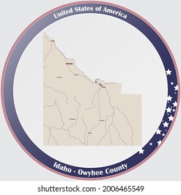 Large And Detailed Map Of Owyhee County In Idaho, USA.