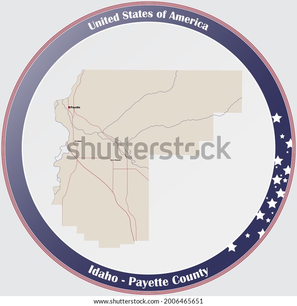 Large Detailed Map Payette County Idaho Stock Vector (Royalty Free ...