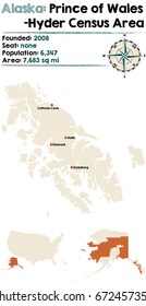 Large and detailed map of Prince of Wales-Hyder Census Area in Alaska