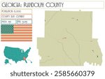 Large and detailed map of Randolph County in Georgia USA.