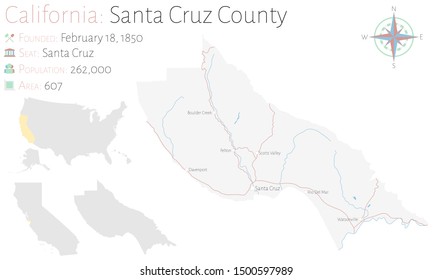 Santa Cruz Map Images, Stock Photos & Vectors | Shutterstock