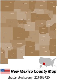 A large and detailed map of the State of New Mexico with all counties and main cities.