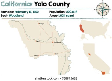 Large Detailed Map Yolo County 260nw 768975682 