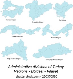 Large and detailed maps of all Turkey regions, subdivisions and islands.