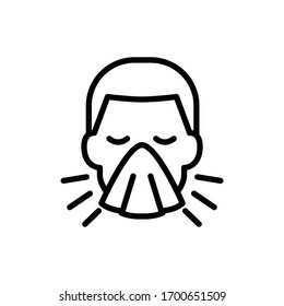 Large and detailed sneezing vector icon illustrations. Pixel perfect. 