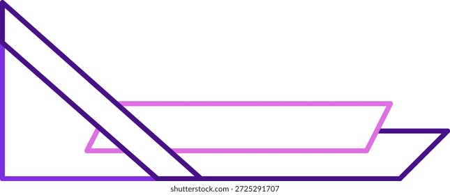 Große diagonale Umrisse lila Kopf für Technologie-Website