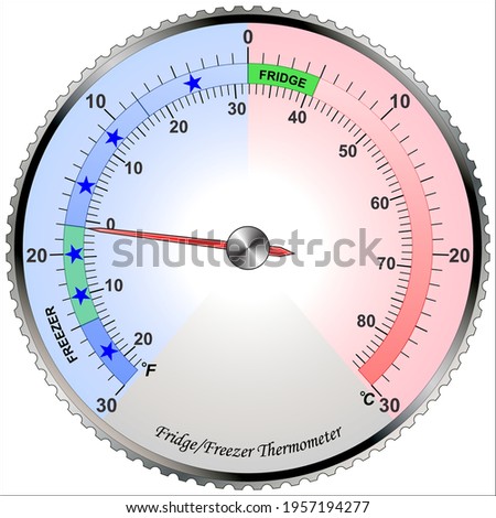 Large Dial Fridge - Freezer Thermometer