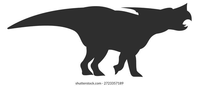 Un Grande dinosaurio camina sobre un fondo blanco