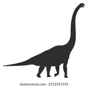 A large dinosaur is walking across a white background