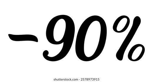 Large discount percentage displayed prominently during a sale event in a retail store