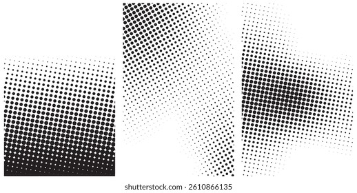 Large dot grid pattern. abstract halftone black dotted background, vintage retro filter set
