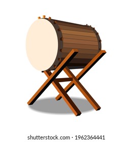 Large drums are placed in the mosque to call prayers.