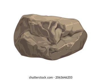 Large earth colored stone for illustrations.Vector illustration.
