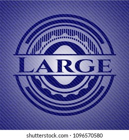  Large emblem with denim high quality background