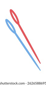 Large eye plastic needles pair