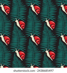 Large Fern Leaves Designs in Fabric, Wallpaper and Home Decor
