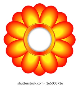 large flower, background  for a design and by a mestome for text,vector illustration