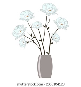  Large flowers standing in a vase