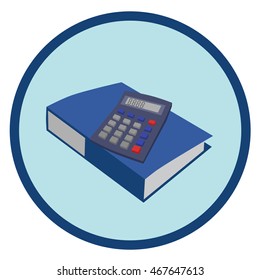 large folder with documents for work or business with a calculator for financial work or accounting