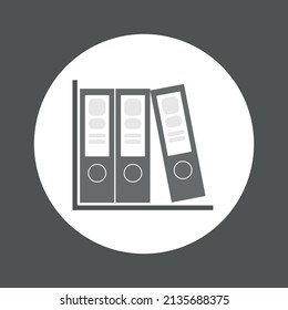 large folders with documents, web icon. vector design