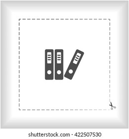 large folders with documents, web icon. vector design