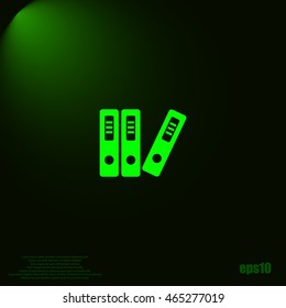 large folders with documents, web icon. vector design