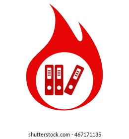 large folders with documents, web icon. vector design