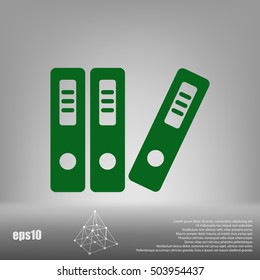 large folders with documents, web icon. vector design