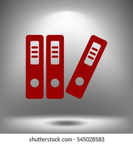 large folders with documents, web icon. vector design